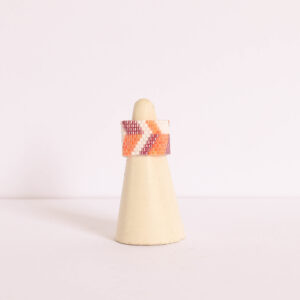 ANILLO BLANCO, ROSADO Y NARANJA