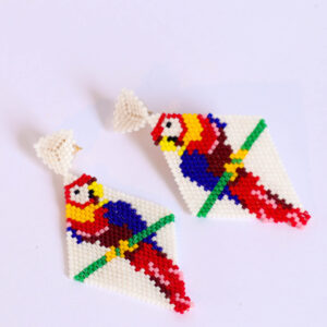 ARETES ROMBO GUACAMAYA