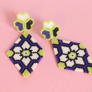 ARETES ROMBO FLOR