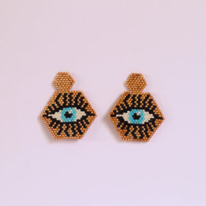 ARETES HEXAGONO OJO REAL