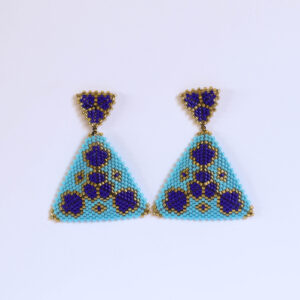 ARETES TRIANGULO AZUL