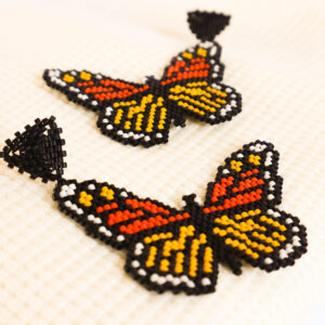 ARETES MARIPOSA MONARCA GRANDE
