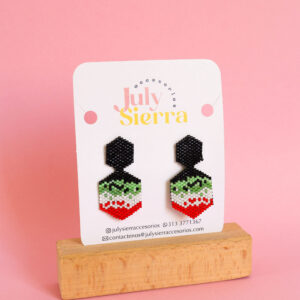 ARETES MINIHEXAGONO 4 COLORES