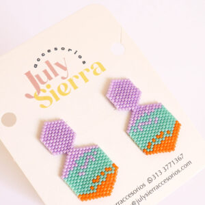 ARETES MINIHEXAGONO 3 COLORES