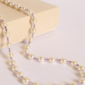 COLLAR PERLAS MORADO